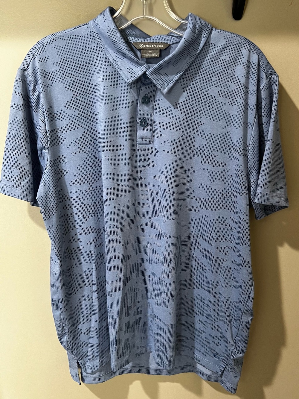 Kyodan Blue Camo-Pattern Performance Polo